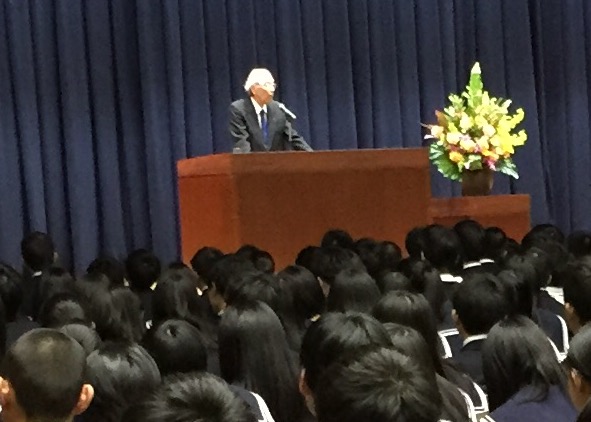 加藤晃学園長の講話